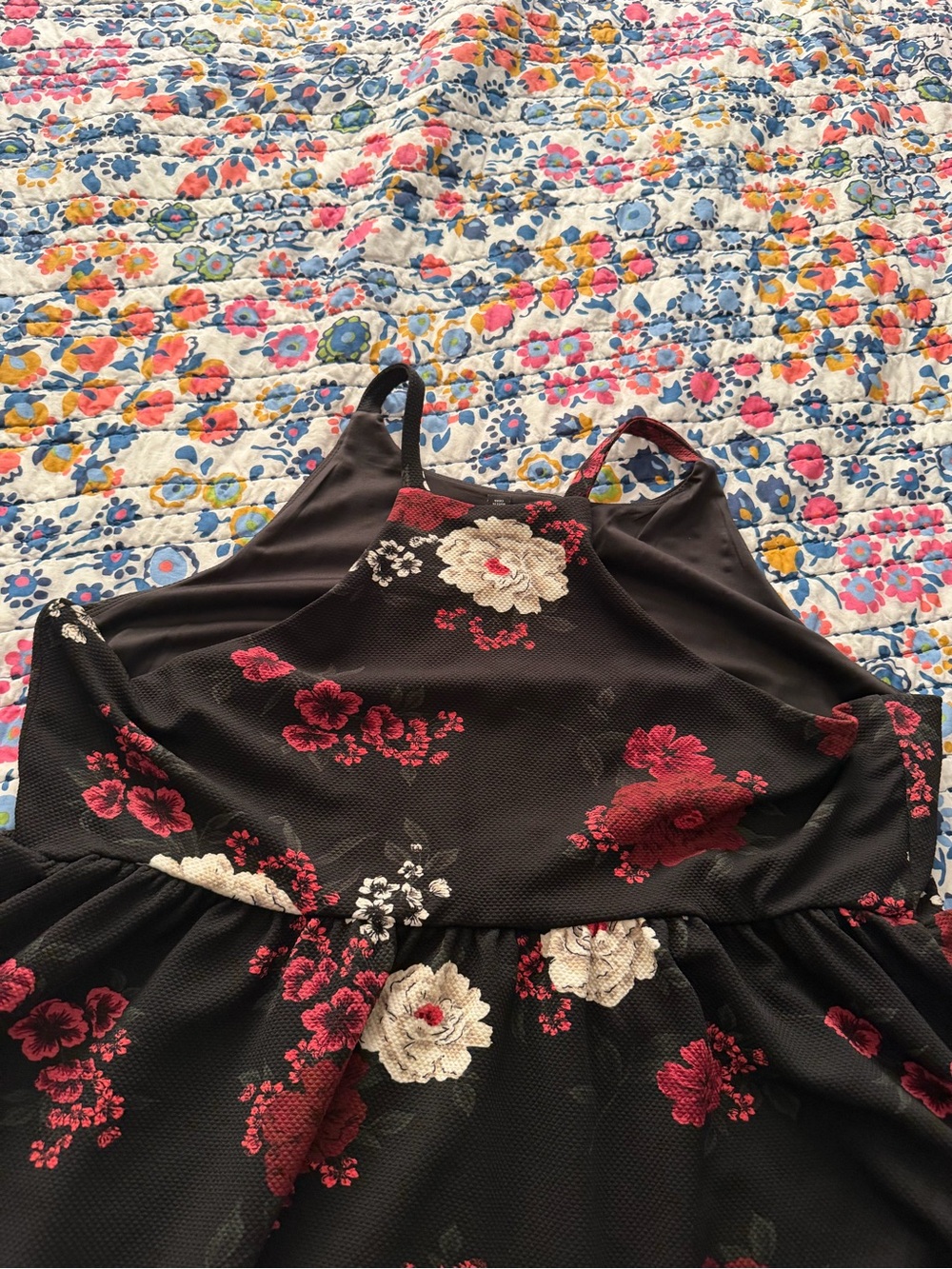 TORRID Black Halter Dress with Red & Cream Floral Print - SIZE 3 at torrid - Picture 8 of 10